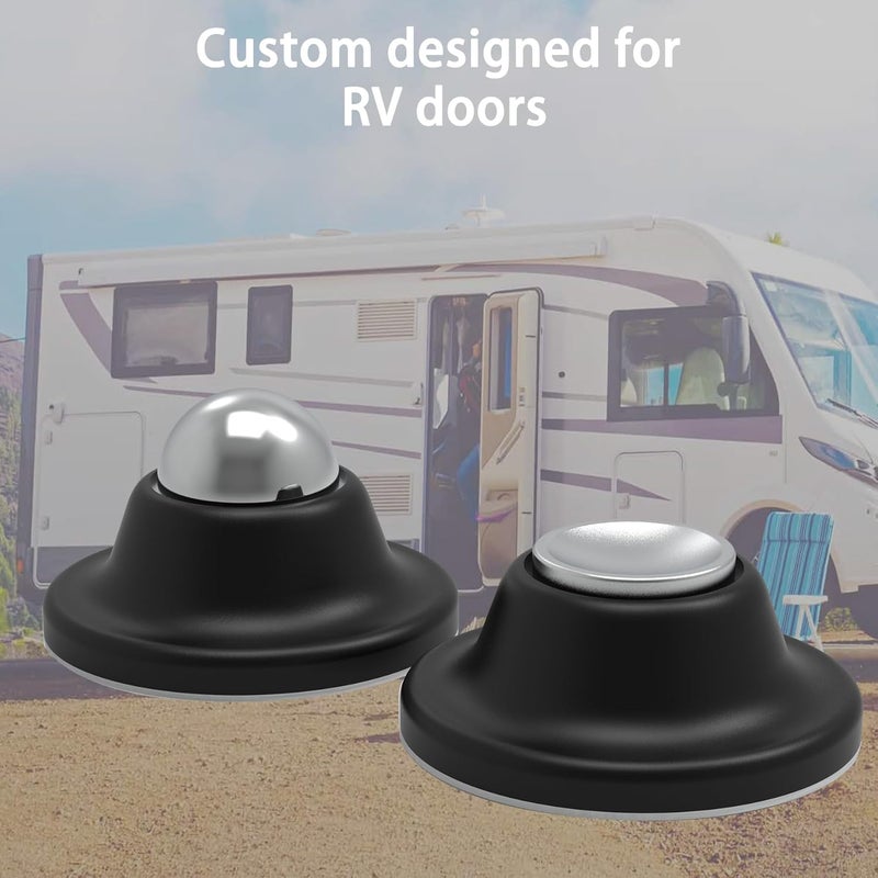 Chatbrid Magnetic RV Door Holder for Trailer, Camper, Motorhome,Cargo Trailer - Black Finish, Easy to Use (2-Pack) - Image 5